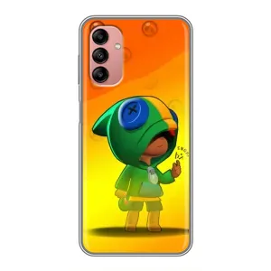 Чехол для Samsung Galaxy A04s Бравл Старс (VPrint) (Мальчик Леон)