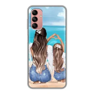 Чехол с печатью для Samsung Galaxy A04s - (Мама с ребенком) (AlphaPrint) (Мама с доченькой)