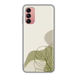Силконовий чохол з принтом в квітах на Samsung Galaxy A04s (Зелена монстера дизайн)