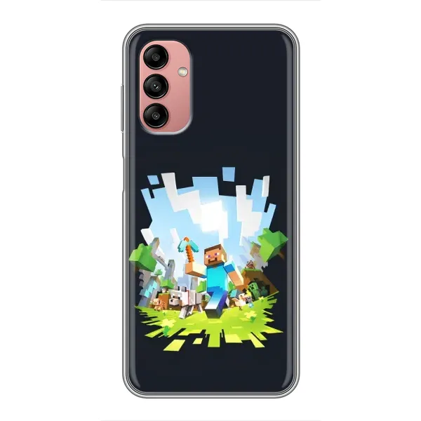 Чохол з принтом «персонажі Minecraft» для Samsung Galaxy A04s