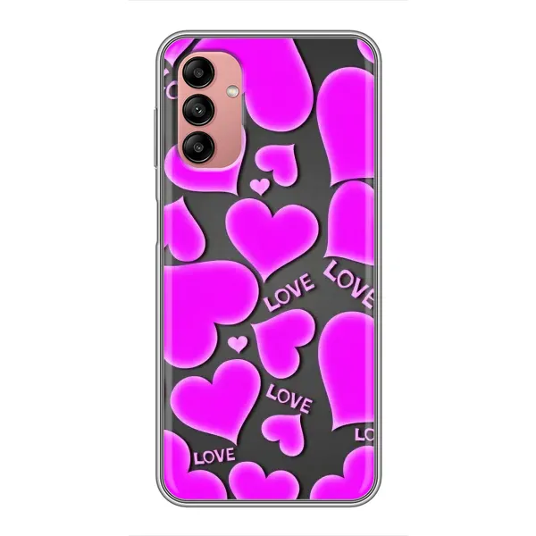Чохол з принтом «Pink hearts» для Samsung Galaxy A04s Чохол з принтом «Pink hearts» для Samsung Galaxy A04s