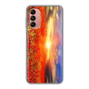 Чехол с картинкой (Стильные) для Самсунг А04с - (AlphaPrint) (Поле тюльпанов)
