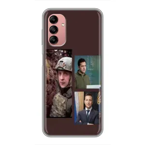 Чехол для Samsung Galaxy A04s (AlphaPrint - с принтом Зеленского) (Президент)