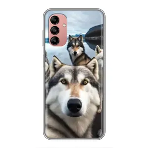 Чехол с Хаски для Samsung Galaxy A04s - (AlphaPrint) (Селфи ХАски)