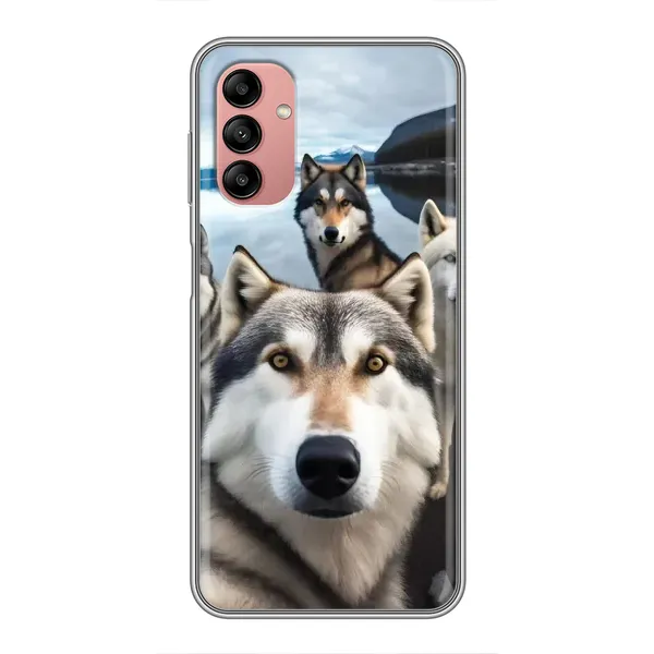 Чехол с принтом «Селфи ХАски» для Samsung Galaxy A04s Чехол с принтом «Селфи ХАски» для Samsung Galaxy A04s