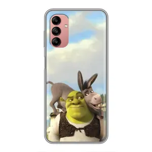 Чехол с мультфильмом Шрек на Samsung Galaxy A04s (Шрек и Осел)