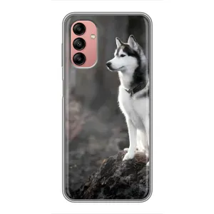 Чехол с Хаски для Samsung Galaxy A04s - (AlphaPrint) (Верный пес)