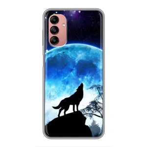 Защитные чехлы для Самсунг А04с (AlphaPrint) (ХИТ продаж) ВОЛК (Волк на луну)