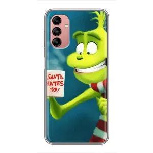 Рождественские Чехлы для Samsung Galaxy A04s (VPrint) (Зеленый Гринч)