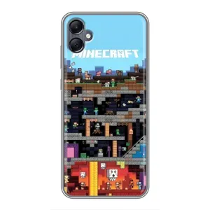 Чехол Майнкрафт на Samsung Galaxy A05 (AlphaPrint) Minecraft (фон Minecraft)