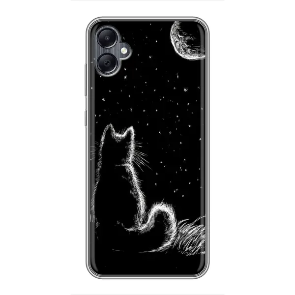 Чехол с принтом «Котик и луна» для Samsung Galaxy A05