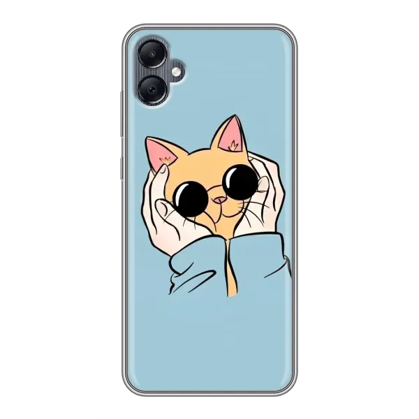 Чехол с принтом «Котик в очках» для Samsung Galaxy A05