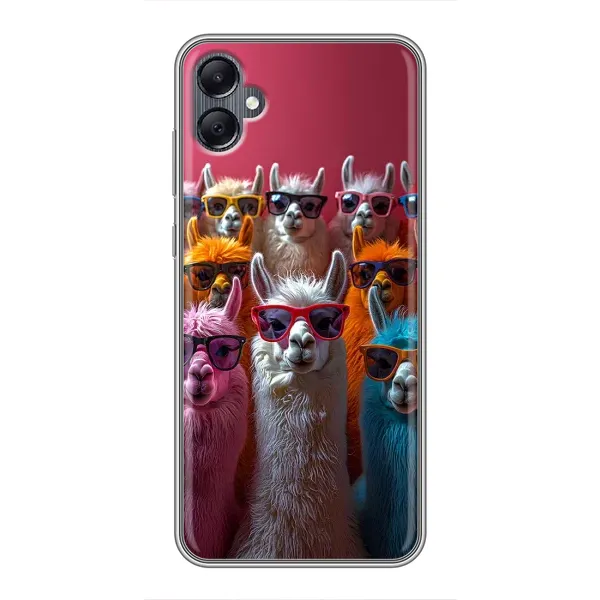 Чехол с принтом «Ламы в очках» для Samsung Galaxy A05 Чехол с принтом «Ламы в очках» для Samsung Galaxy A05