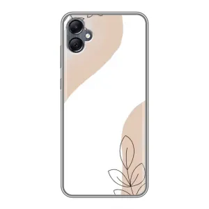 Силиконовый чехол с принтом в цветах на Samsung Galaxy A05 (Нюдовая веточка абстракция)