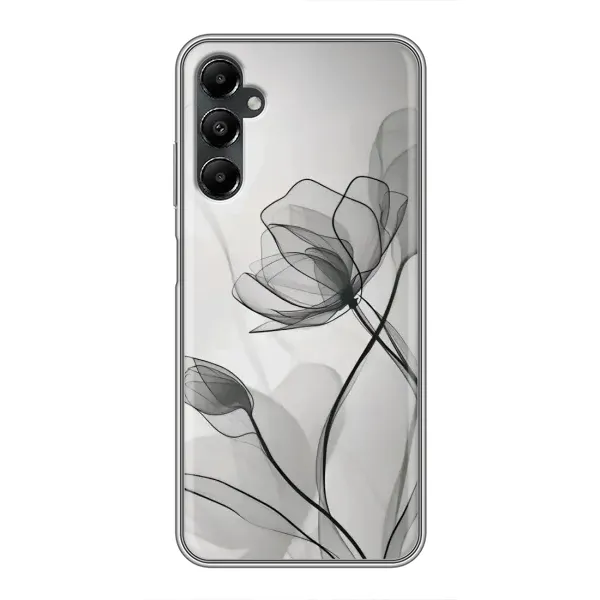 Чехол с принтом «Черные цветы» для Samsung Galaxy A05s