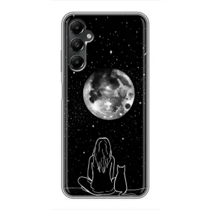 Чохол з малюнком кіт на Samsung Galaxy A05s (Дівчина з котом)