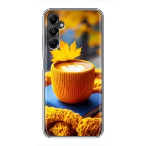 Чохол з унікальним дизайном 'Осінь з кавою' для Samsung Galaxy A05s (Кава на жовтому пледі)