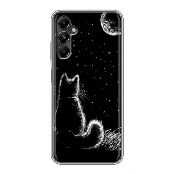 Чехол с принтом «Котик и луна» для Samsung Galaxy A05s
