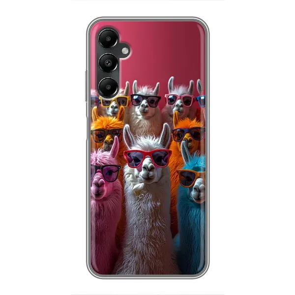 Чехол с принтом «Ламы в очках» для Samsung Galaxy A05s