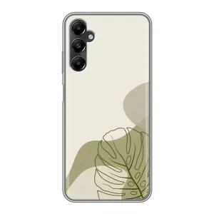 Силконовий чохол з принтом в квітах на Samsung Galaxy A05s (Зелена монстера дизайн)