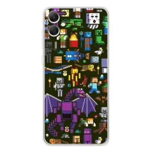 Чохол Майнкрафт на Samsung Galaxy A06 (AlphaPrint) Minecraft (Колаж Майнкрафт)