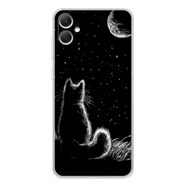 Чехол с принтом «Котик и луна» для Samsung Galaxy A06