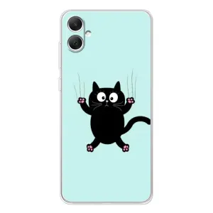 Чехол с принтом для Samsung Galaxy A06 (AlphaPrint) Модные коты (Падающий кот)