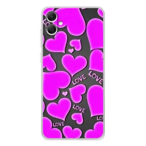 Чехлы для любимой на Галаксі А06 (VPrint) (Pink hearts)