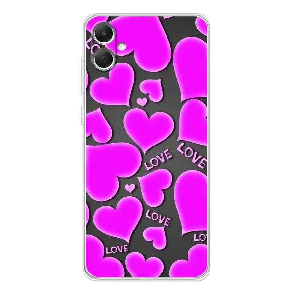 Чехол с принтом «Pink hearts» для Samsung Galaxy A06 Чехол с принтом «Pink hearts» для Samsung Galaxy A06