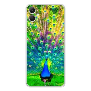 Чехол с птицами на Samsung Galaxy A06 (VPrint) (Яркий Павлин)