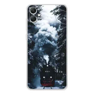 Новогодние, Праздничные Чехлы для Samsung Galaxy A06 - 2024 год (Зимний поезд)