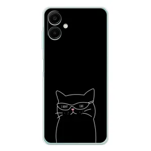 Чехол с рисунком кот на Samsung Galaxy A07 (Равнодушный кот)