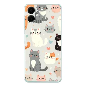 Чехол с рисунком кот на Samsung Galaxy A07 (Коллаж котов)