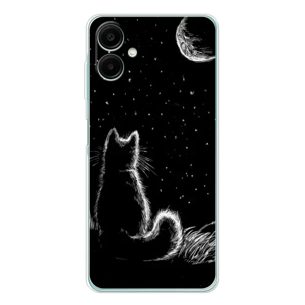 Чехол с принтом «Котик и луна» для Samsung Galaxy A07