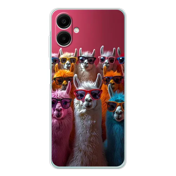 Чехол с принтом «Ламы в очках» для Samsung Galaxy A07
