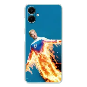 Чехол с принтом Фантастическая четверка для Samsung Galaxy A07 (Человек-факел в огне)