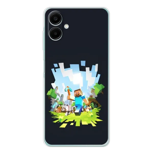 Чехол с принтом «персонажи Minecraft» для Samsung Galaxy A07