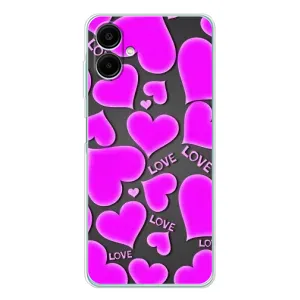Чехлы для любимой на Гелексі А07 (VPrint) (Pink hearts)
