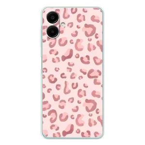 Чехол с розовым рисунком для Samsung Galaxy A07 (Розовый леопард)