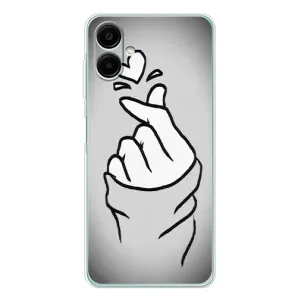 Чохол з принтом для Samsung Galaxy A07 (AlphaPrint - Знак сердечка) (Значок Love)