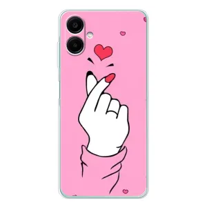 Чохол з принтом для Samsung Galaxy A07 (AlphaPrint - Знак сердечка) (Знак Love)