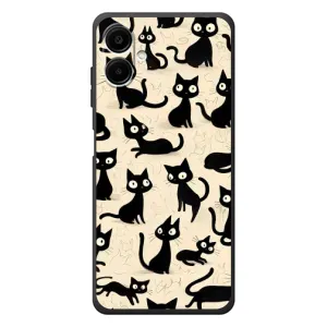 Чохол з малюнком кіт на Samsung Galaxy A07s (Чорні коти)