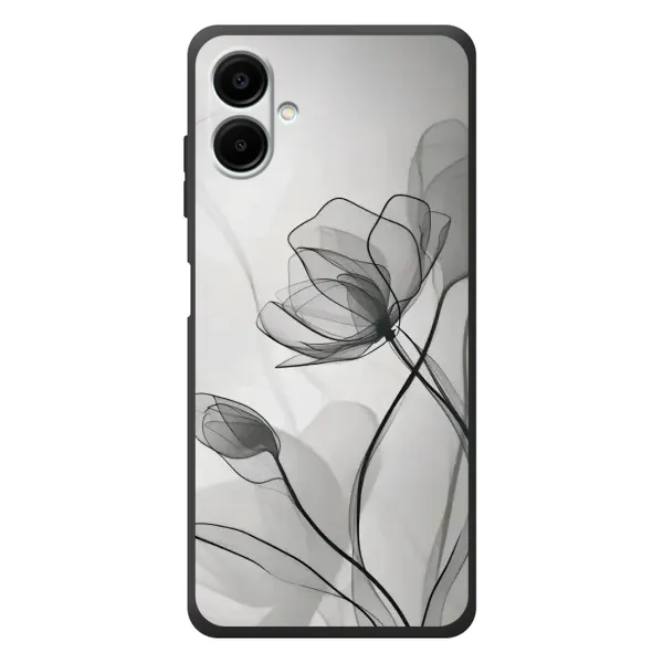 Чехол с принтом «Черные цветы» для Samsung Galaxy A07s