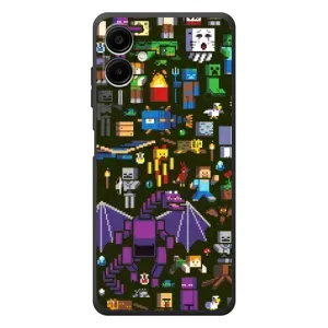 Чохол Майнкрафт на Samsung Galaxy A07s (AlphaPrint) Minecraft (Колаж Майнкрафт)