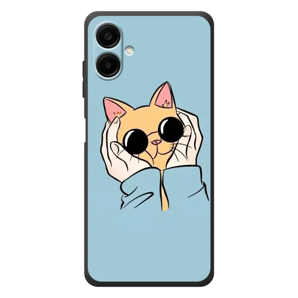 Чохол з принтом «Котик в окулярах» для Samsung Galaxy A07s