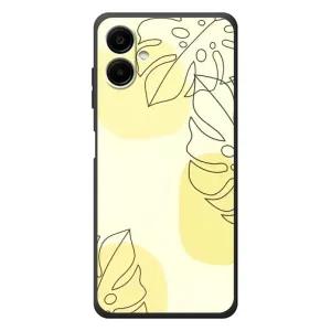 Силконовий чохол з принтом в квітах на Samsung Galaxy A07s (Жовта монстера арт)