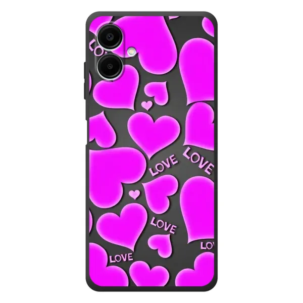 Чохол з принтом «Pink hearts» для Samsung Galaxy A07s