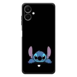 Чохол з принтом Стіч на Samsung Galaxy A07s (Стіч на чорному)