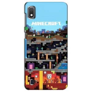 Чохол Майнкрафт на Samsung Galaxy A10 2019 (A105F) (AlphaPrint) Minecraft (фон Minecraft)