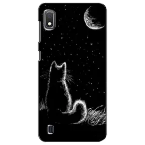 Чехол с принтом для Samsung Galaxy A10 2019 (A105F) (AlphaPrint) Модные коты (Котик и луна)